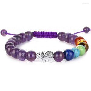 Strand XSM 7 Çakra Boncuk Bilezik Fil Hediyeler Mesafe Çiftler Bracele Lava Kaya Taşı İyileştirici Kristaller Yoga Anksiyete Takı