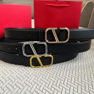 2024 Belts Designer Belt Genuine Leather Belts for Man Woman Cowskin Classic Smooth Buckle Gold Sliver Black Color Letters Casual Style Black women's belt