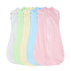 Sovsäckar babyväska 100% bomullsblöja lope för födda blixtlås säckar tryckta maskros sängkläder tillbehör 230613