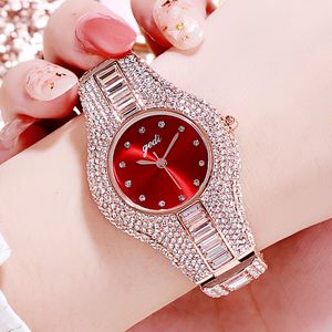 Kvinnors klockor Fashion Women Watches Luxury Gedi Rose Gold High Quality Ladies Watch Elegant Crystal Women's Quartz Wristwatch 230613