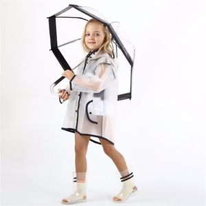 Celveroso Bambini Trasparenza Cappotto antipioggia impermeabile Poliestere Abbigliamento per ragazzi Moda Impermeabile Bambini Neonate Giacca Cappotto Rainsut 22347