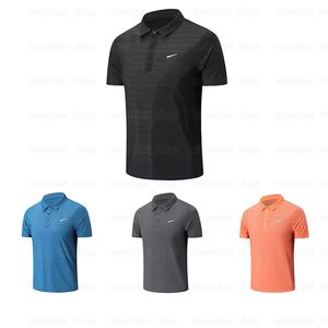 Herren-T-Shirts, Tech-Designer-Shirt, Luxus-Poloshirt, schnell trocknend, lässig, locker, kurzärmelig, Business-Stil, N-Aufdruck