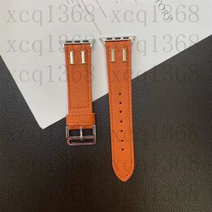 Fashion Designer Leather Straps for Apple Watch Band 38mm 40mm 44mm 49mm 45mm 42mm Bracelet Bands Black Square Designs Flower Watchband iWatch Series 8 7 6 5 4 3 2 SE Belt