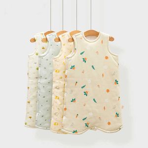 Sleeping Bags Newborn Boy Girl Sleeveless Baby Bag Sleep Cute Organic Cotton Warm Kids Sleepbag 0-3Years