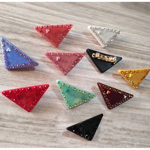 Crystal Letter Triangle Hair Clips Special Design Letter Barrettes Fashion Hair Accessories