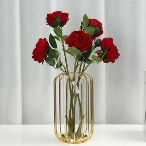 Decorative Flowers Artificial Bouquets Real Touch Fake Austin Rose With Bud Realistic Blossom Silk Long Stem Flower