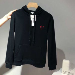 Designer CDGS Trendy Play Hoodie Little Red Heart Back Multi Heart Men's and Women's Leisure Zipper Hoodie Grey Par's Sport