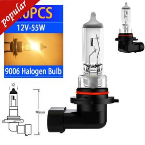 Yeni 20pcs HB4 9006 55W Sıcak Beyaz Halojen Lambalar Açık Cam Ön Sis Kafa Sürüş Işıkları Far Sinyal Ampulleri Araba Stil Parkı