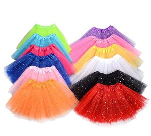 Girls Tulle Fabric Dress Baby Shower Tutu Skirt Princess Dresses Wedding Party Decor Lovely kids Ballet Costumes Sequin Short dresses