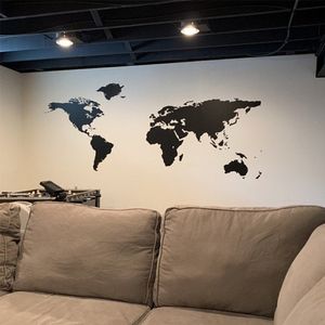 80cmX190cm Grande mappa del mondo Adesivo da parete in vinile Decalcomanie Home Decor Art Cool Stickers murali Stick On Wall Art Stickers