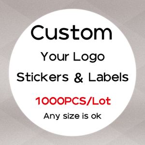 Other Event Party Supplies 1000 PCS Custom Stickers Customize Label Sticker Personalized Stickers Packaging Labels Design Your Own Sticker 230613