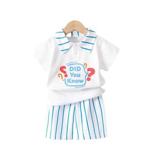 Set z krótkim rękawem cienki kreskówek Neonatalny czyste bawełniane szorty dziecięce Baby Spring i Summer Clothing 2023