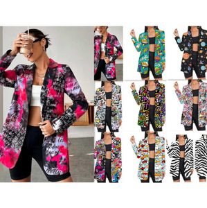 2023 women 28 colors blazer fashion non positioning printing women's casual small suit jacket trend women's wear