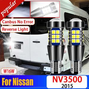 NYA 2st CAR CANBUS ERROR FREE 921 LED Reverse Light W16W T15 Backuplökor för Nissan NV3500 2015