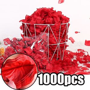 Suszone kwiaty 1005001000pcs kolorowa miłość romantyczna ciepła jedwabna róża sztuczna sztuczna płatki przyjęcia przyjęcie kwiat Favours Dekoracja Róże Zasilania 230613