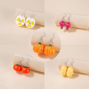 Brincos Pendurados Bonito Kawaii Banana Batata Laranja Pingente Moda Fruta Legumes Amuletos Orelha Jóias Presentes Para Mulheres Meninas