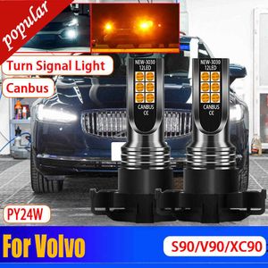 Nuovo 2 pezzi auto PY24W CANBUS nessun errore LED lampade auto indicatori di direzione anteriori lampadine per Volvo XC90 S90 V90 Cross Country 2016 2017 2018