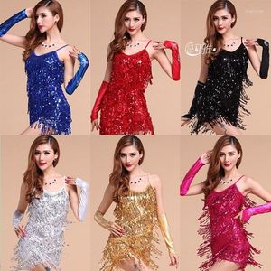 Stage Wear JUSTSAIYALatin Dance Dress Performance Adult Nappa Paillettes Abbigliamento Personalizza Sala da ballo per donne per balli latini