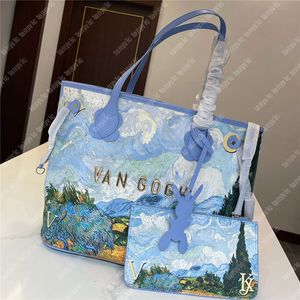 2023 Van Gogh Fashion Tote Bag Sag Женская дизайнерская сумка для плеча масла для картины печати мужские роскошные сумки по скрещиванию дизайнеры дизайнеры сумочка