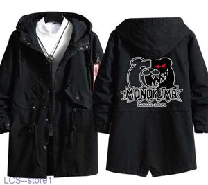 Herrgravrockar män039s anime danganronpa cosplay hoodie monokuma 3d tryck enbredt huva kappa mode casual svart jacka9816755