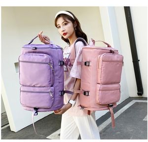 LL Duffel Bags Multifunction Nylon Storage Yoga Gym Backpack Large Capacity Zipper Sports Waterproof Casual Beach Gym Luggage For Travelling 6 Colors KB5045