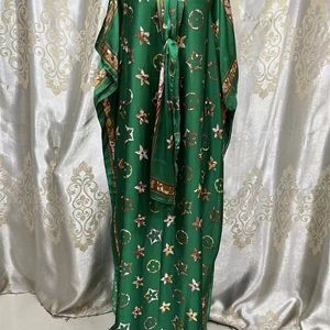 Этническая одежда мусульманское платье леди вечеринка европейская одежда Американская абая Дубай Макси Африканский дизайн Свободный печатный халат платья 230613