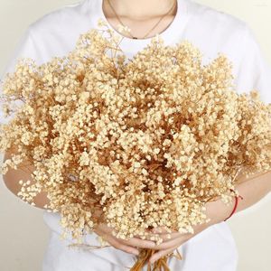 Decorative Flowers 300g Dried Baby Breath Dry White Natural Gypsophila Branches For Table Garden Wedding Decor DIY Wreath Floral