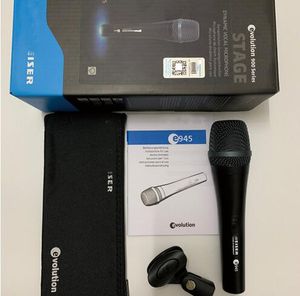 Microfone dinâmico profissional e-945 de alta qualidade Vocal super cardióide 975 e945 Podcast com fio MZQ800 Clip Mic para Game TV Desempenho de gravação vocal ao vivo