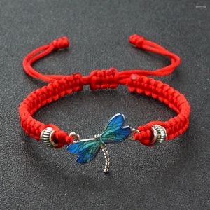 Strand Fashion Blue Butterfly Pulseras tejidas a mano Hilo trenzado Cuerda Cuerda Oración de la suerte para Mujeres Hombres Joyería Regalo Amigo Verano