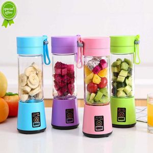 380ML 6 Blade Portable Blender Mini Juicer Electric Bottle USB Charging Mixer Juice Smoothie Maker Cup Bottle A Travel Kitchen