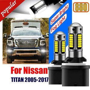 New 2x H27 880 Car Canbus No Error LED Front Fog Light Bulb Lamp For Nissan TITAN 2008 2009 2010 2011 2012 2013 2014 2015 2016 2017