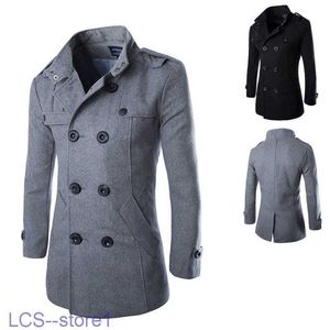 Trench Coats masculinos Roupas de grife masculinas Casaco médio longo de caxemira Jaqueta de lã de inverno Jaqueta corta-vento Casacos masculinos Casacos Dfbtc004