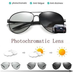 ZJHZQZ Aluminum Magnesium Alloy Polarized Pochromic Night Vision Sunglasses Outdoor Driving Fishing Transition Chameleon Lens36459291o