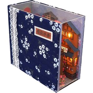 Caixas de lenços de papel guardanapos decorativos suportes de livros faça você mesmo de madeira japonesa loja de livros recanto estante estante estante kits em miniatura casa de bonecas brinquedos presentes 230613