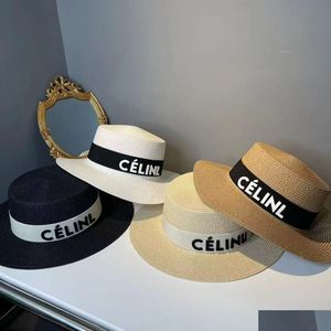 Geniş Memlu Şapkalar Yaz Açık Güneşlik Şık Düz Kapaklar İngiliz Tarzı St Hat Damla Teslimat Moda Aksesuarları Eşarplar Eldivenler Dhseb