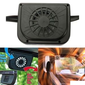 Car Heating Fans Solar Powered Window Windshield Air Vent Cooling Fan Cooler Radiator Conditioner Ventilation Gills Drop Deliv Del Dhhsc