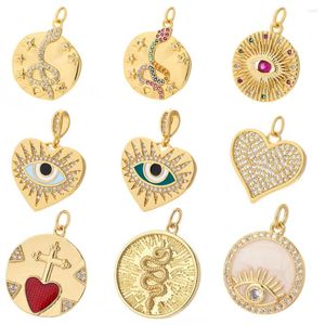 Charms Gold Farbe Metall Kupfer Zubehör für Armbänder Herstellung Lieferungen Anhänger Schlange Diy Charm CZ Zirkon