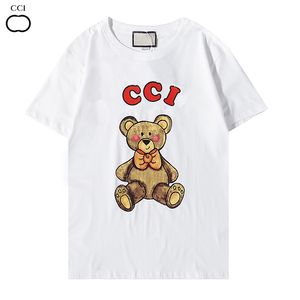 디자이너 남성 캐주얼 Tshirt for Women Polo Bear Simple Fashion Shirts 여름 셔츠 느슨