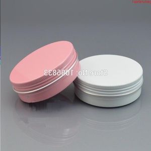 100-g-Aluminiumglas, 100-ml-Kosmetik-Aluminiumdose, Metallbox in rosa Farbe und weißer Farbe, Dosenbehälter, Zinnverpackungstopf, 50 Stück/Los, hohe Menge usw