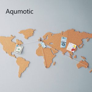 Aqumotic Cork World Map Map Доска объявлений World-карта для украшения DIY