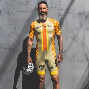 Rowerowe koszulki Zestawy uwielbiają bólu ludzi triathlon trisuit kombinezonu skinuit maillot ropa ciclismo rowerowe ubrania rowerowe