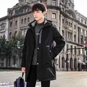 Men's Trench Coats Nice Spring Autumn Casual Hooded Mid-length Windbreaker Large Size M-4xl Overcoat Streetwear Long Jackets Youth