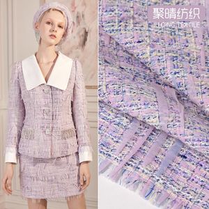 生地の紫色の非織り糸織り生地ツイードファブリック衣類50 x148 cm 230613