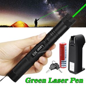 Tactical Accessories Powerful Red Green Laser Pointer 10000m 5mw 303 Sight Focus Adjustable Burning Lazer Torch Pen 18650 Charging 230613