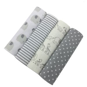 Blankets Swaddling color 4PCSPACK 100% Cotton Supersoft Flannel Receiving born Swaddle Bedsheet 7676CM 230613