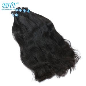 Hair Bulks BHF 100% Human Braiding Hair Bulk Machine Made Straight No Weft Bundles Natural Braiding Hair Extensions nudula 230613