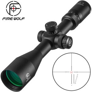 Mira óptica tática para fuzil FIRE WOLF 4.5-27X50 com óptica revestida totalmente multiverde para caça com arco e flecha