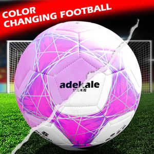 Palline Pallone da calcio che cambia colore Standard NO. 5 Taglia 4 Calcio cucito a macchina PU 230613