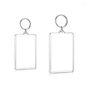 Keychains Po Insert Clear Plastic Picture Keychain Frame Rectangle Shapes Blank