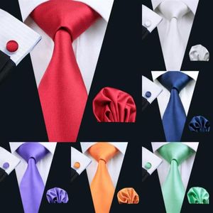 20color solid mens tie set classic 실크 자카드 직조 전체 넥타이 men039s 넥타이 세트 Hanky ​​Cufflinks6020224290J